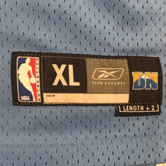 🥳XL-Carmelo Anthony🏀NBA AUTHENTIC DENVER NUGGETS🔥ROOKIE JERSEY blue/yellow💐 - Picture 2 of 10